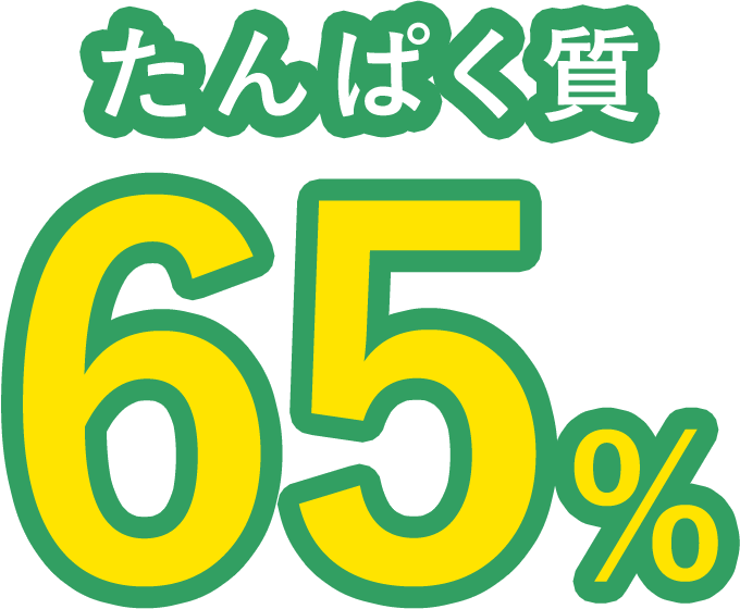 タンパク質65%